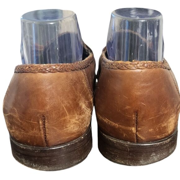 Cole Haan Bragano Brown Leather Tassle Mens Loafers Italy 9 - Picture 3 of 10